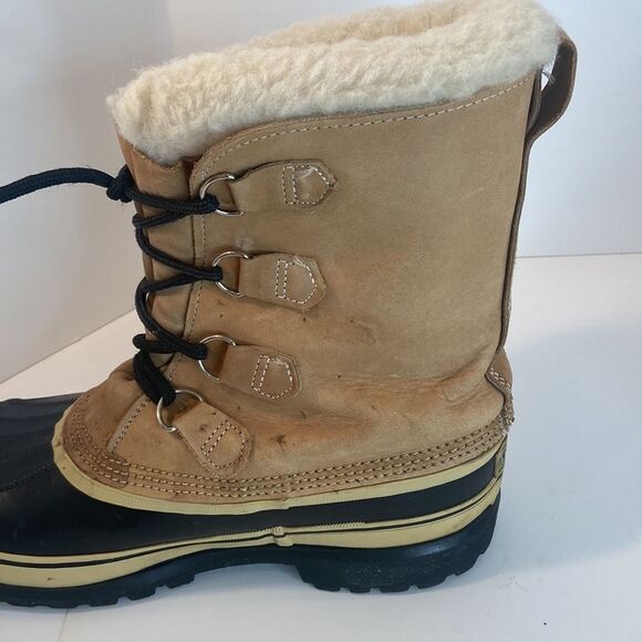 Sorel Men’s Caribou Classic Waterproof Leather Rubber Winter Snow Boot Size 10 - Picture 9 of 16